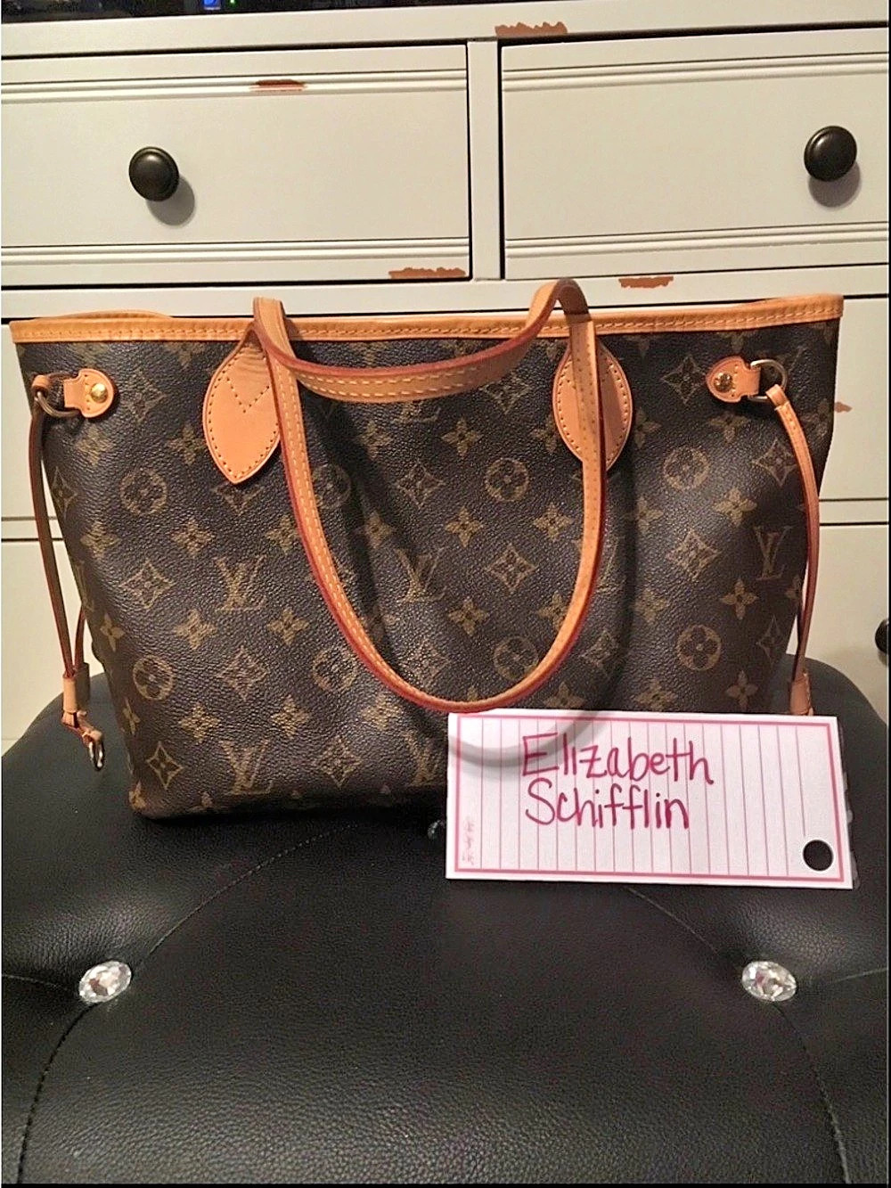 Louis Vuitton Neverfull MM Monogram Tote in Brown & Tan
